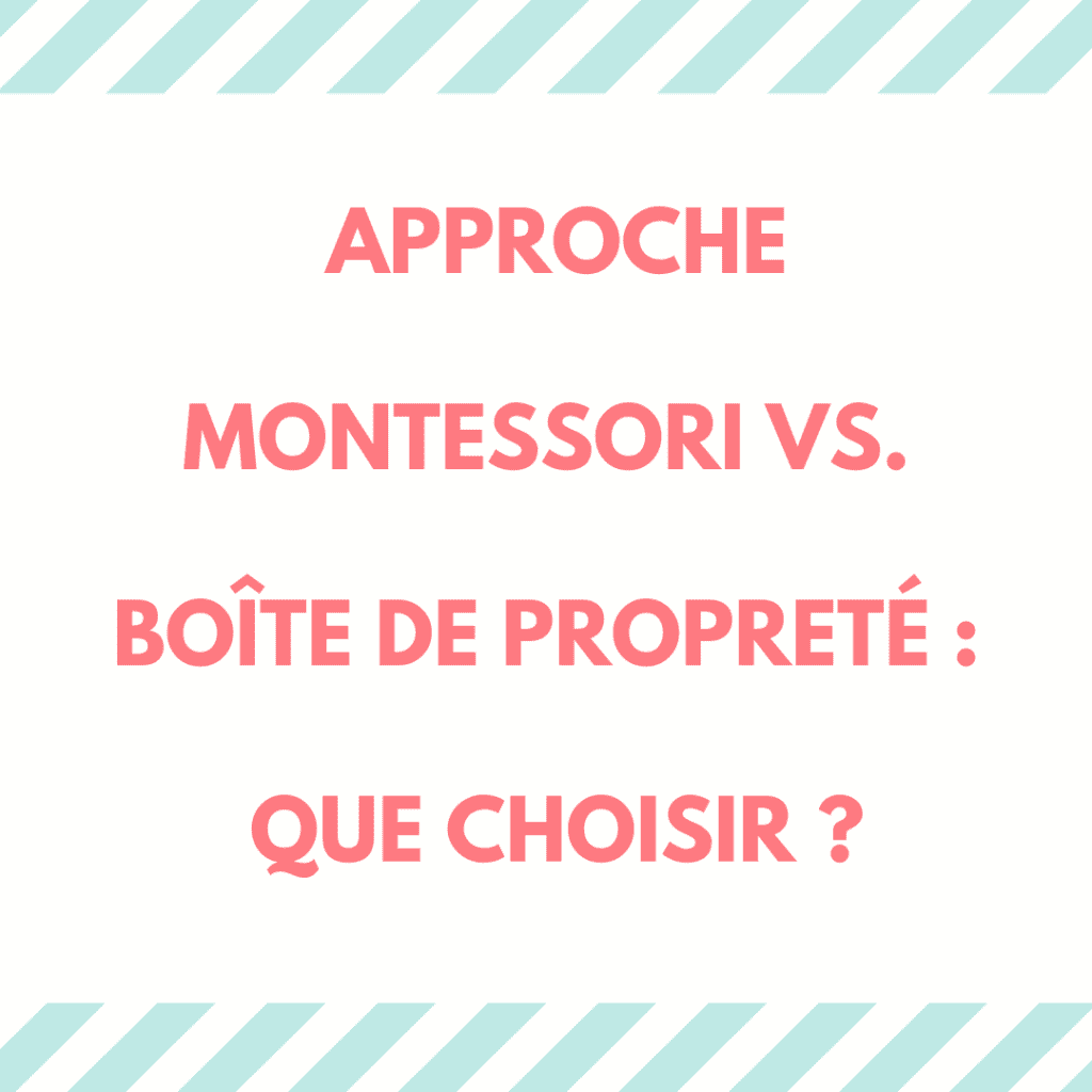 Apprentissage Propreté Montessori